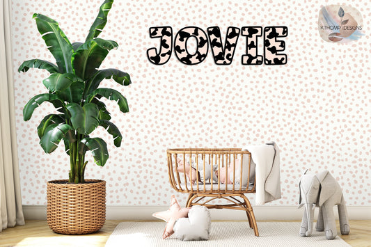 Cow Pattern Alphabet SVG | Laser Cut Files A-Z & 0-9 | Digital Alphabet Set for Laser Cutting | Wood MDF Acrylic Ready | Instant Download