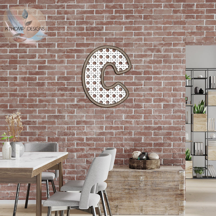 Rattan Alphabet SVG | Laser Cut Files A-Z & 0-9 | Digital Alphabet Set for Laser Cutting | Wood MDF Acrylic Ready | Instant Download