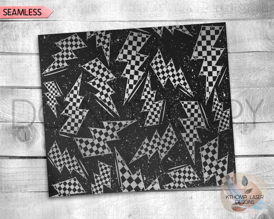 Checkered Flag Bolt Tumbler Wrap SVG | 20oz Skinny Laser Engraving File | Rotary Ready Digital Design | Career Gift SVG