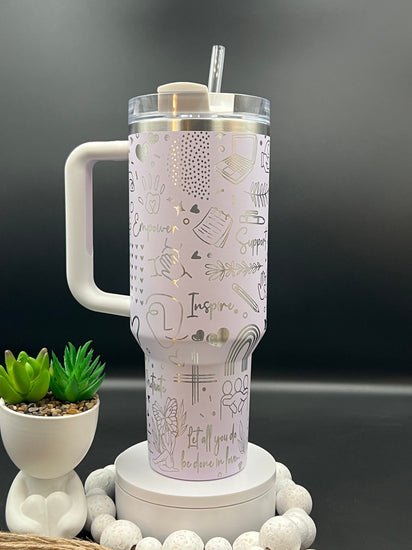 Social Worker Mental Health Tumbler Wrap SVG | 40oz Laser Engraving File | Rotary Ready Digital Design | Career Gift SVG