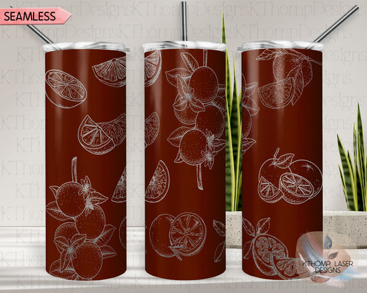 Lemons Tumbler Wrap SVG | 20oz Skinny Laser Engraving File | Rotary Ready Digital Design | Foodie SVG