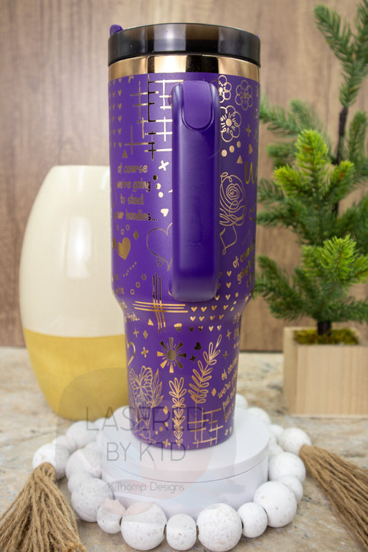 We're Girls Tumbler Wrap SVG | 40oz Laser Engraving File | Rotary Ready Digital Design | Sassy Coffee SVG