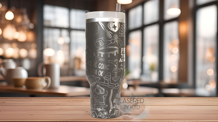 Physical Therapy Assistant Tumbler Wrap SVG | 40oz Laser Engraving File | Rotary Ready Digital Design | Career Gift SVG