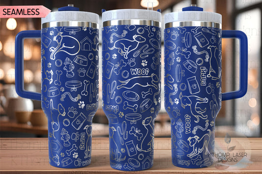 Greyhound Whippit Tumbler Wrap SVG | 40oz Laser Engraving File | Rotary Engrave Digital Design | Dog Lover Gift