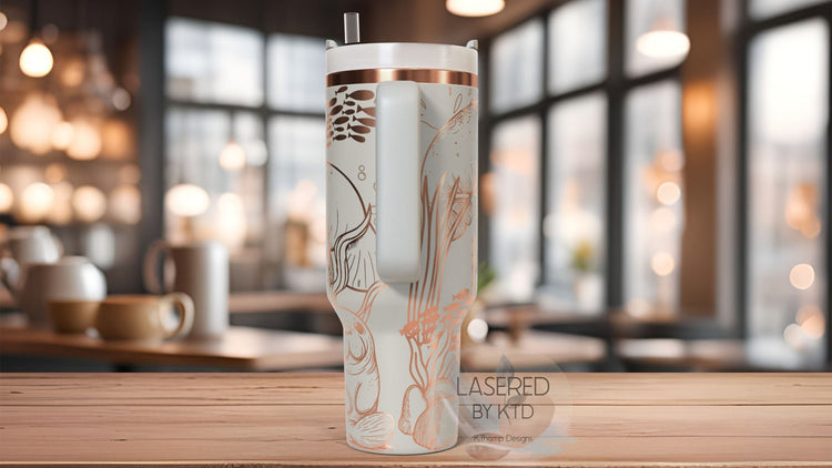 Manatees Ocean Life Tumbler Wrap SVG | 40oz Laser Engraving File | Rotary Ready Digital Design | Ocean Nautical SVG