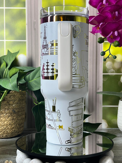 History Teacher Tumbler Wrap SVG | 40oz Laser Engraving File | Rotary Ready Digital Design | Career Gift SVG