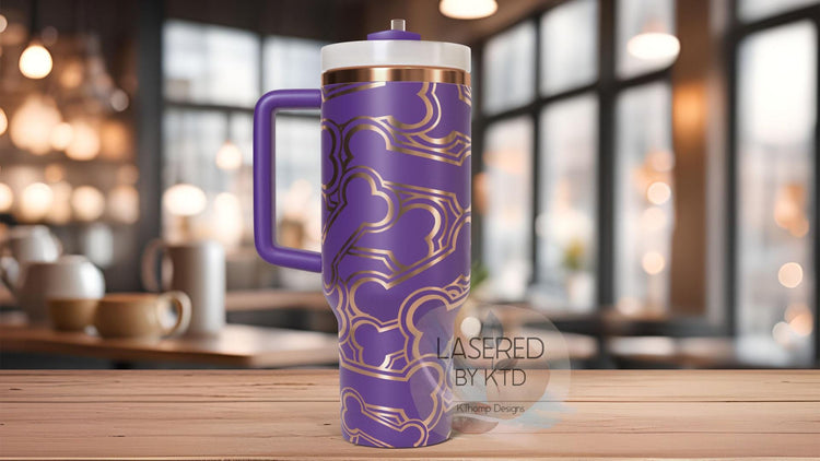 Bones Burst Tumbler Wrap SVG | 40oz Laser Engraving File | Rotary Ready Digital Design | Pet Lover Gift