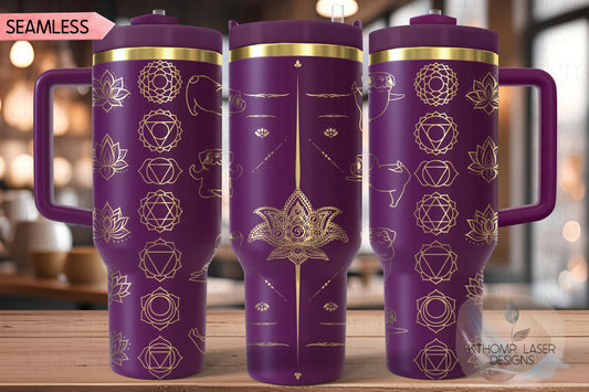 Yoga Pugs Tumbler Wrap SVG | 40oz Laser Engraving File | Rotary Ready Digital Design | Pet Lover Gift