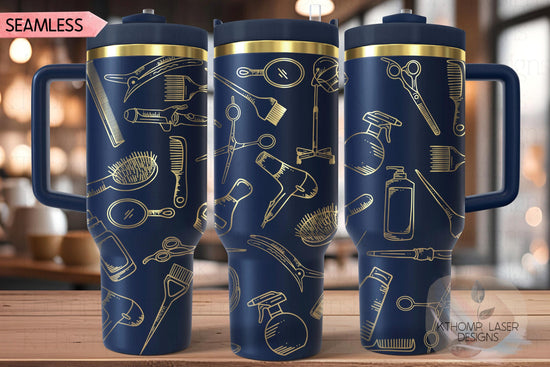 Hairstylist Tumbler Wrap SVG | 40oz Laser Engraving File | Rotary Ready Digital Design | Career Gift SVG