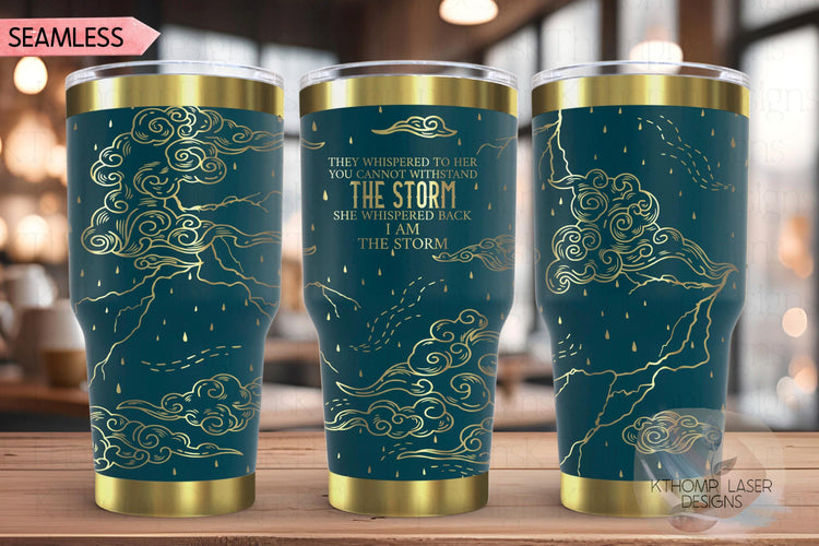 I Am The Storm Tumbler Wrap SVG | 20oz and 30oz Laser Engraving File | Rotary Ready Digital Design | Support Awareness SVG