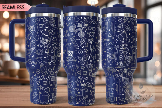 Llamas Cactus Tumbler Wrap SVG | 40oz Laser Engraving File | Rotary Ready Digital Design | Pet Lover Gift