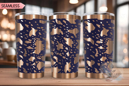 Cowhide Pattern Tumbler Wrap SVG | 20oz and 30oz Laser Engraving File | Rotary Ready Digital Background SVG