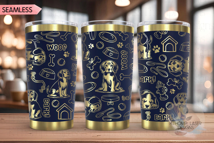 Beagle Tumbler Wrap SVG | 20oz and 30oz Laser Engraving File | Rotary Engrave Digital Design | Dog Lover Gift