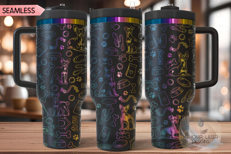 Miniature Pinscher Tumbler Wrap SVG | 40oz Laser Engraving File | Rotary Ready Digital Design | Pet Lover Gift