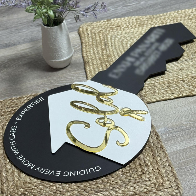 Real Estate Key Sign SVG, Oversized Laser Cut Key Prop, Two Piece Real Estate Sign, Photo Prop, Instant Digital Download, Laser Cut File