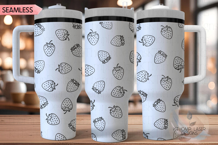 Strawberries Laser SVG Wrap for 30oz/40oz Handled Tumblers