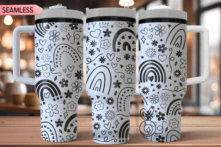Rainbows SVG Wrap for 30oz and 40oz Handled Tumblers