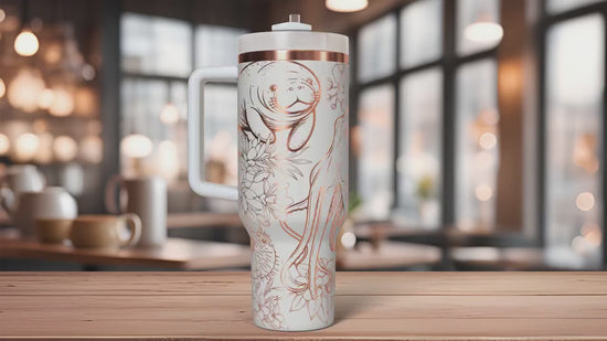 Floral Ocean Life Tumbler Wrap SVG | 40oz Laser Engraving File | Rotary Ready Digital Design | Ocean Nautical SVG