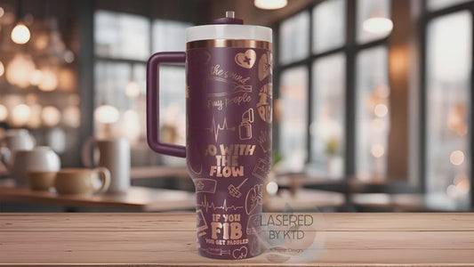 Perfusionist ECMO Specialist Tumbler Wrap SVG | 40oz Laser Engraving File | Rotary Ready Digital Design | Career Gift SVG