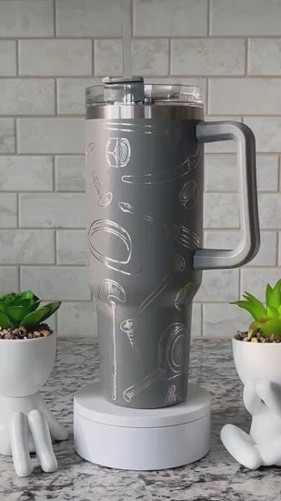 Tools Tumbler Wrap SVG | 40oz Laser Engraving File | Rotary Ready Digital Design | Career Gift SVG