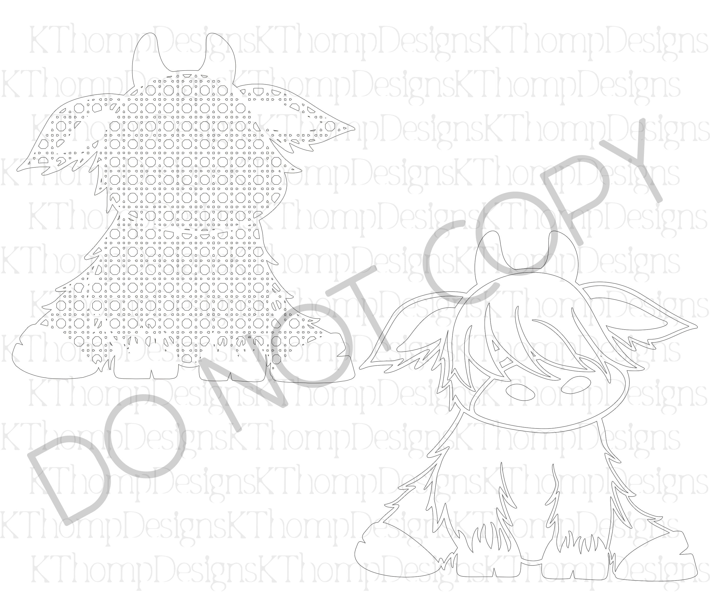 Laser Cut Cane Rattan and Solid Highland Cow SVG, Shaggy Cow SVG, Digital Download, Boho Nursery Sign, Home Decor, Nursery Decor, Glowforge