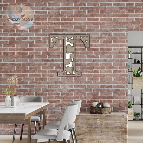 Cowhide Alphabet SVG | Laser Cut Files A-Z & 0-9 | Digital Alphabet Set for Laser Cutting | Wood MDF Acrylic Ready | Instant Download