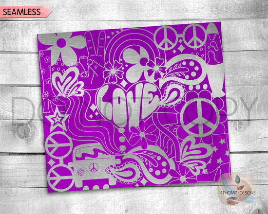 Groovy 70's Vibe Tumbler Wrap SVG | 20oz Skinny Laser Engraving File | Rotary Ready Digital Design | Graduation Wedding SVG