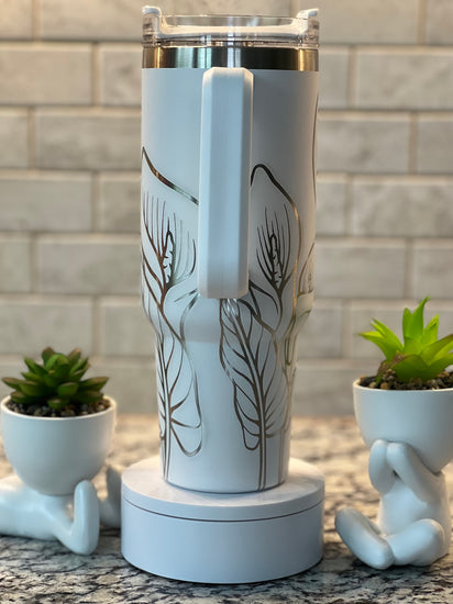Calla Lilies Tumbler Wrap SVG | 40oz Laser Engraving File | Rotary Engrave Digital Design | Floral SVG Design