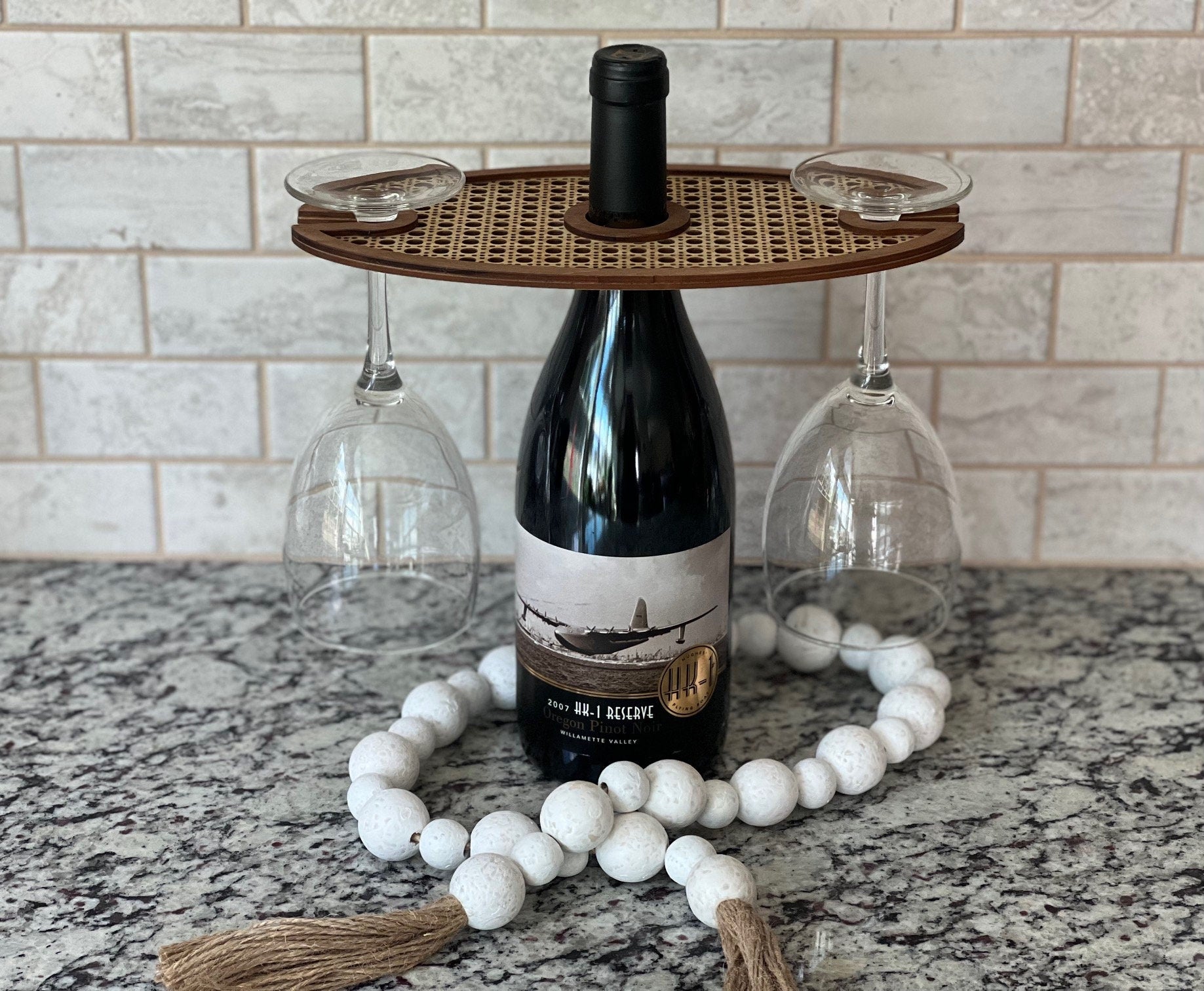 Laser Cut Rattan Wine Caddy design, Instant Digital Download, Laser Cut File, Glowforge File, Glowforge Tested, Cricut, SVG