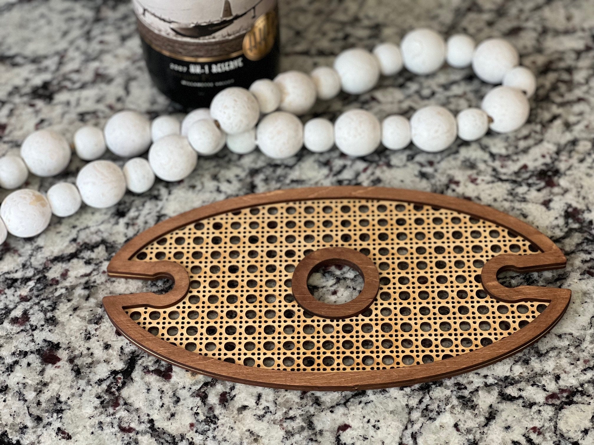 Laser Cut Rattan Wine Caddy design, Instant Digital Download, Laser Cut File, Glowforge File, Glowforge Tested, Cricut, SVG