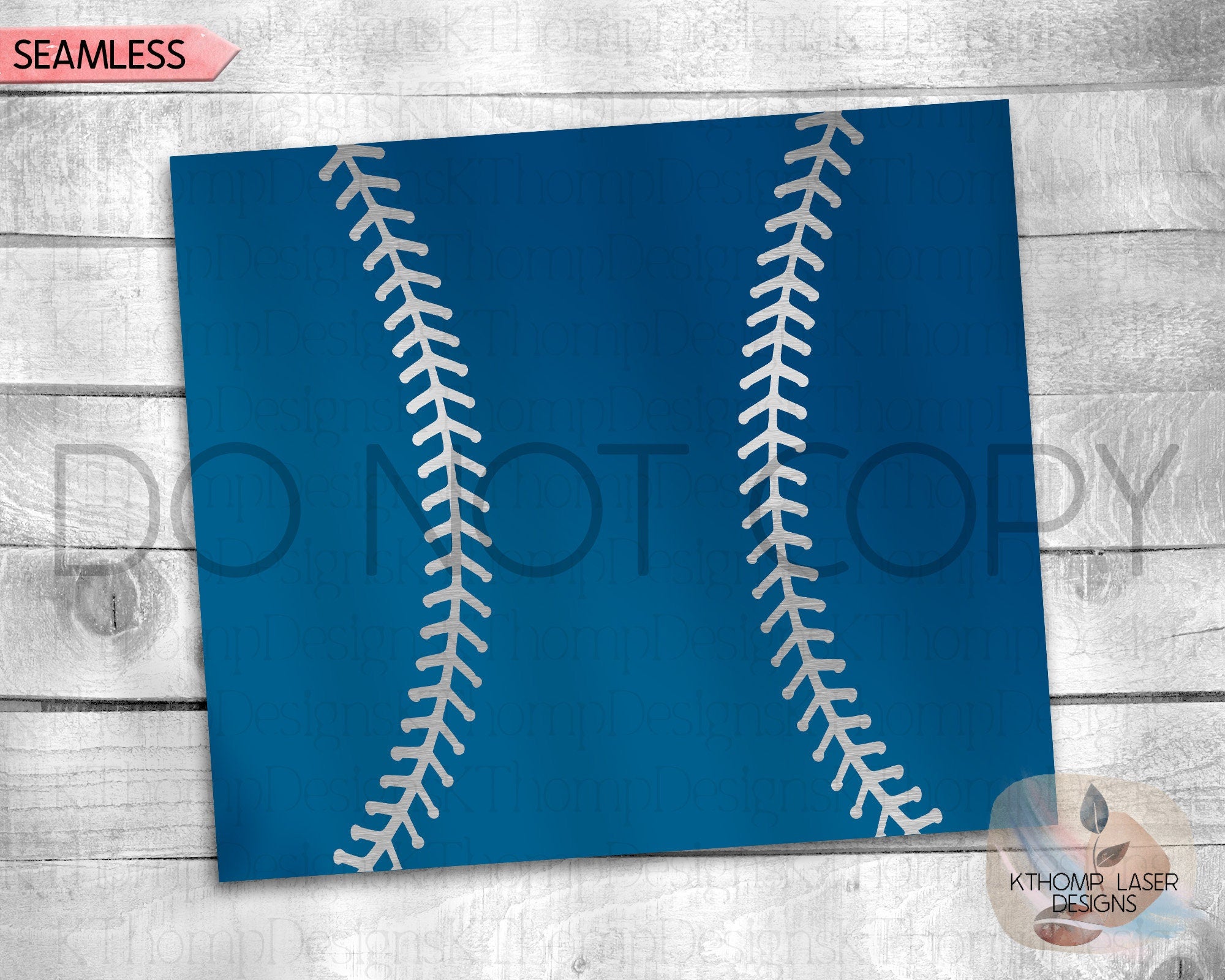 Baseball Stiches Tumbler Wrap SVG | 20oz Skinny Laser Engraving File | Rotary Ready Digital Design | Sports Fan SVG