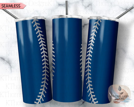 Baseball Stiches Tumbler Wrap SVG | 20oz Skinny Laser Engraving File | Rotary Ready Digital Design | Sports Fan SVG