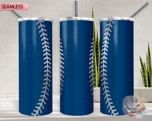 Baseball Stiches Tumbler Wrap SVG | 20oz Skinny Laser Engraving File | Rotary Ready Digital Design | Sports Fan SVG