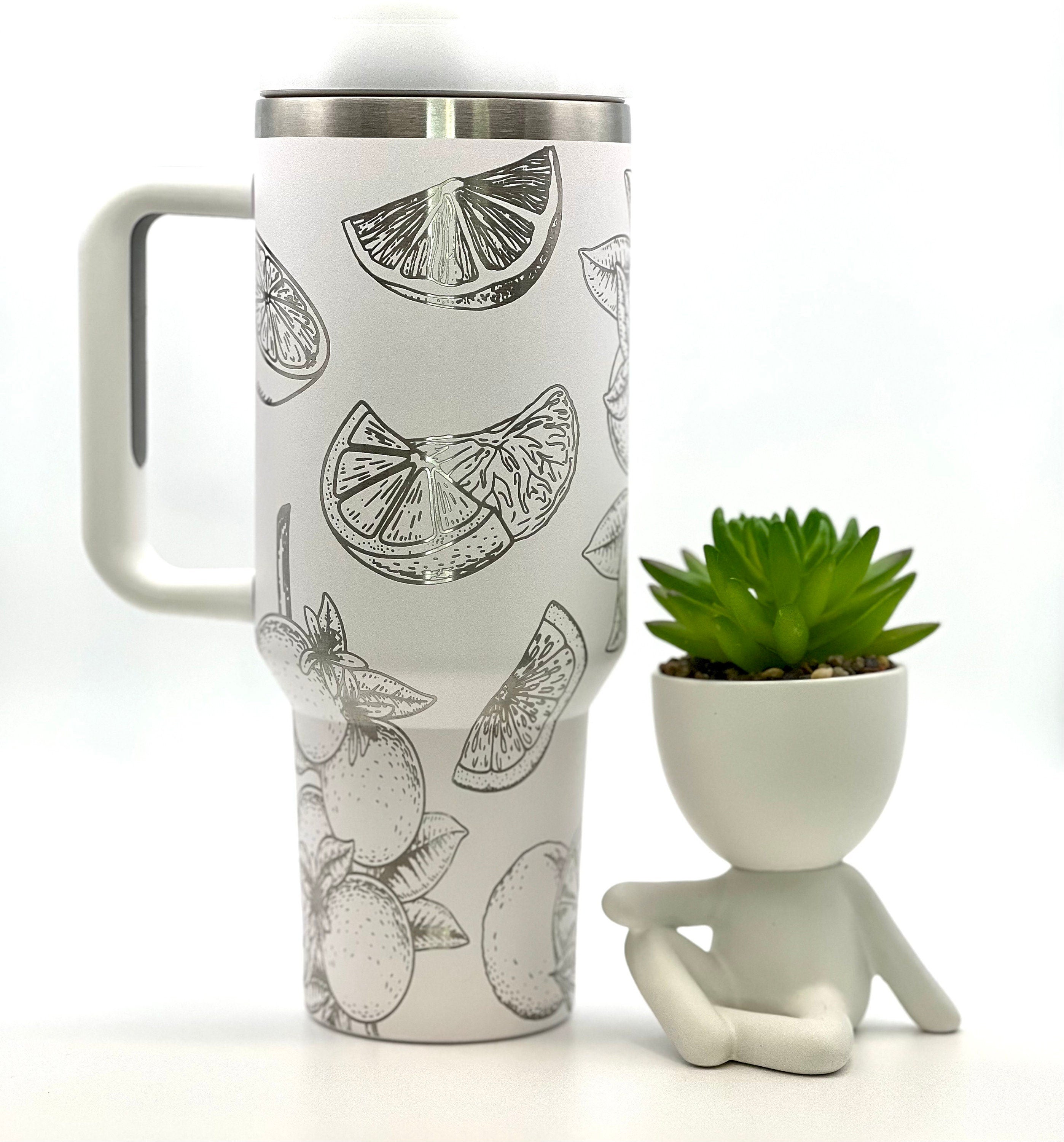 Oranges Tumbler Wrap SVG | 40oz Laser Engraving File | Rotary Ready Digital Design | Foodie SVG