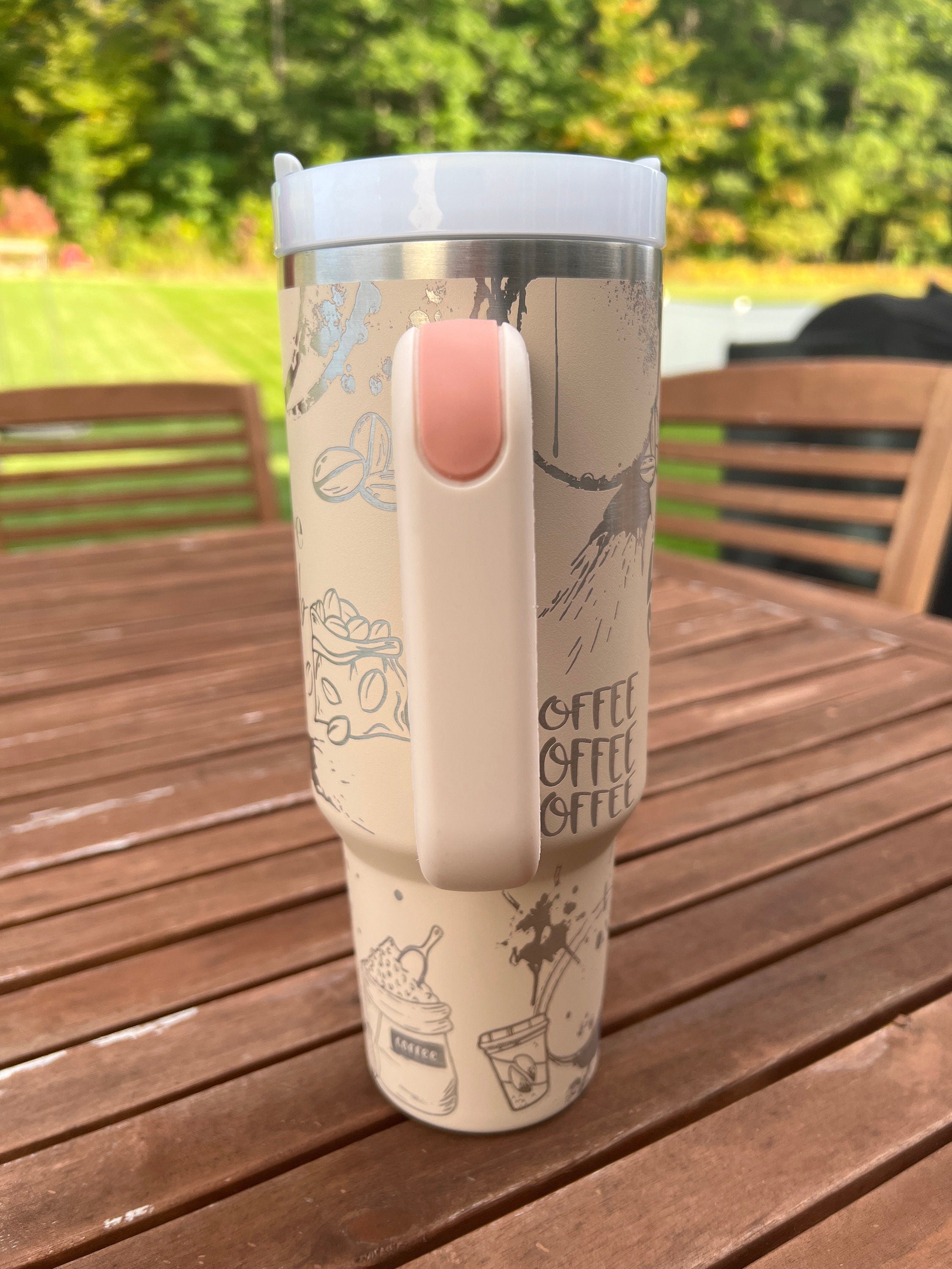 Coffee Lover Themed Tumbler Wrap SVG | 40oz Laser Engraving File | Rotary Ready Digital Design | Sassy Coffee SVG