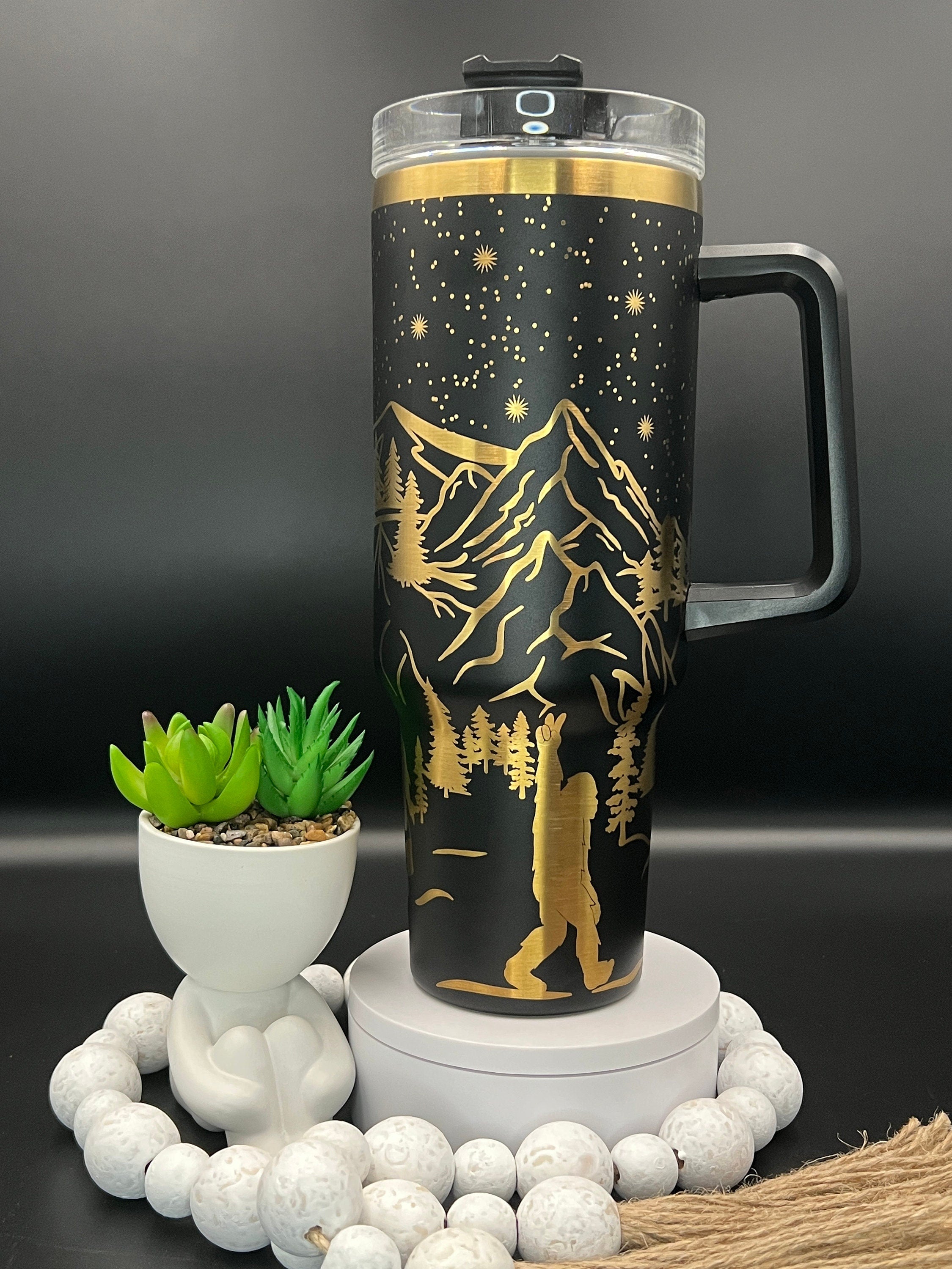 Bigfoot Sasquatch Snarky Version Tumbler Wrap SVG | 40oz Laser Engraving File | Rotary Ready Digital Design | Exotic Animal SVG