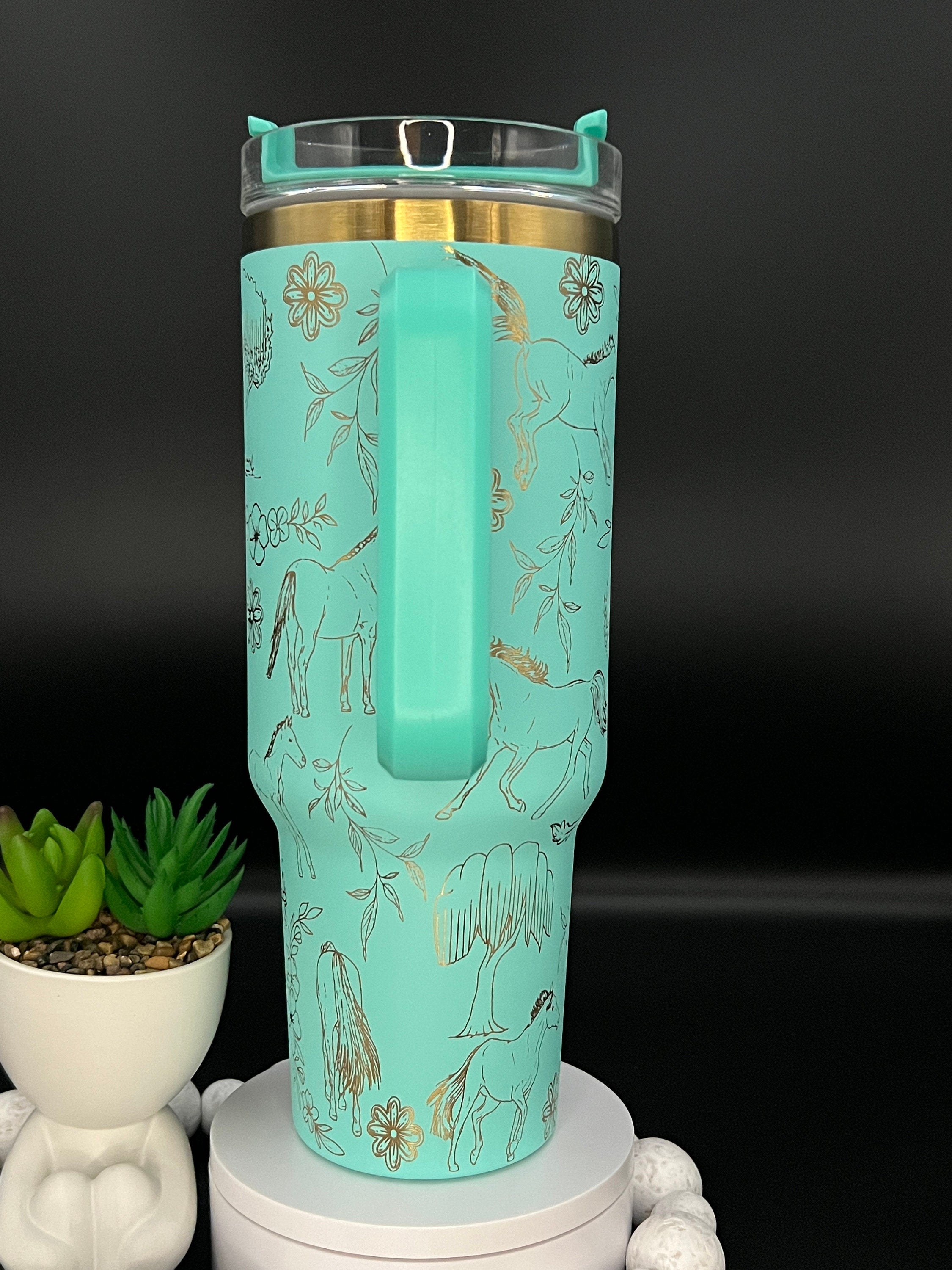 Horses Country Western Horse Tumbler Wrap SVG | 40oz Laser Engraving File | Rotary Ready Digital Design | Pet Lover Gift