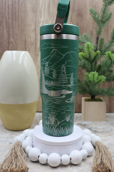 Loch Ness Monster Nessie Tumbler Wrap SVG | 40oz Laser Engraving File | Rotary Ready Digital Design | Fantasy Magic SVG