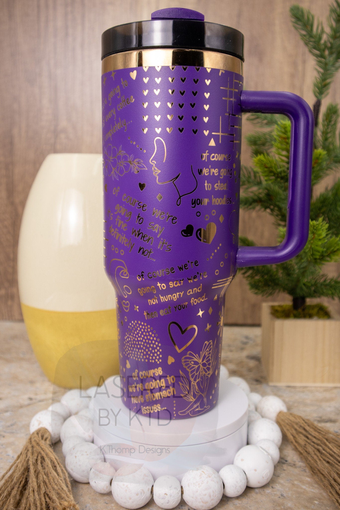 We're Girls Tumbler Wrap SVG | 40oz Laser Engraving File | Rotary Ready Digital Design | Sassy Coffee SVG