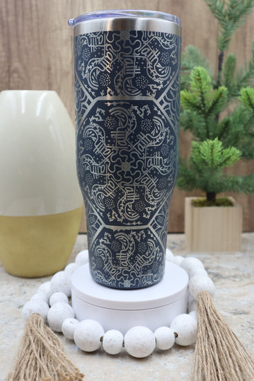 Faith Mandala Jesus Mandala Tumbler Wrap SVG | 40oz Laser Engraving File | Rotary Ready Digital Design | Support Awareness SVG
