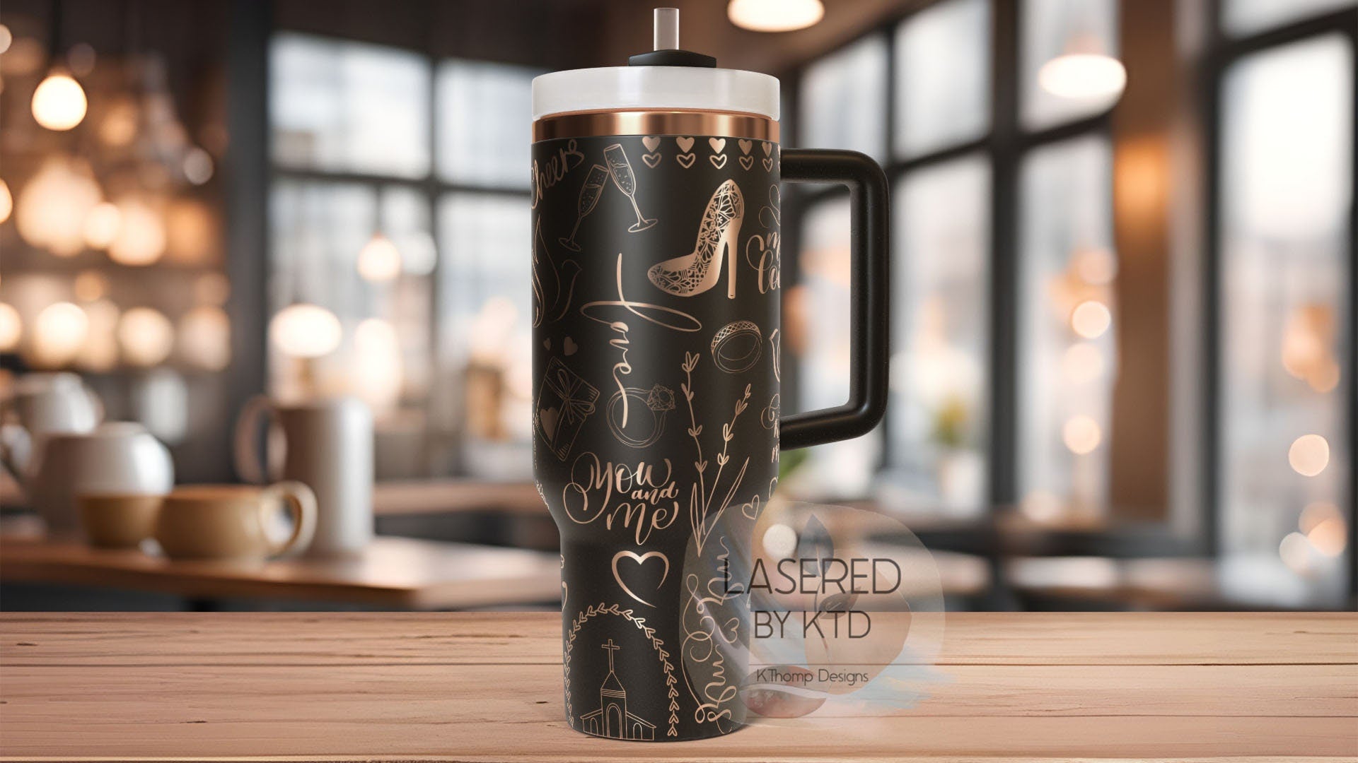 Wedding Bride Marriage Tumbler Wrap SVG | 40oz Laser Engraving File | Rotary Ready Digital Design | Graduation Wedding SVG