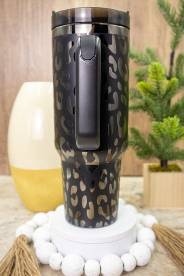 Leopard Pattern Tumbler Wrap SVG | 40oz Laser Engraving File | Rotary Ready Digital Background SVG