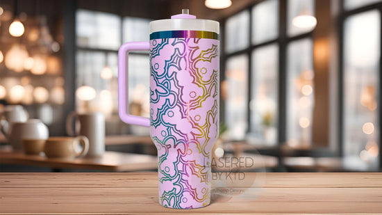 Bunny Burst Easter Holiday Tumbler Wrap SVG | 40oz Laser Engraving File | Rotary Ready Digital Design | Seasonal SVG