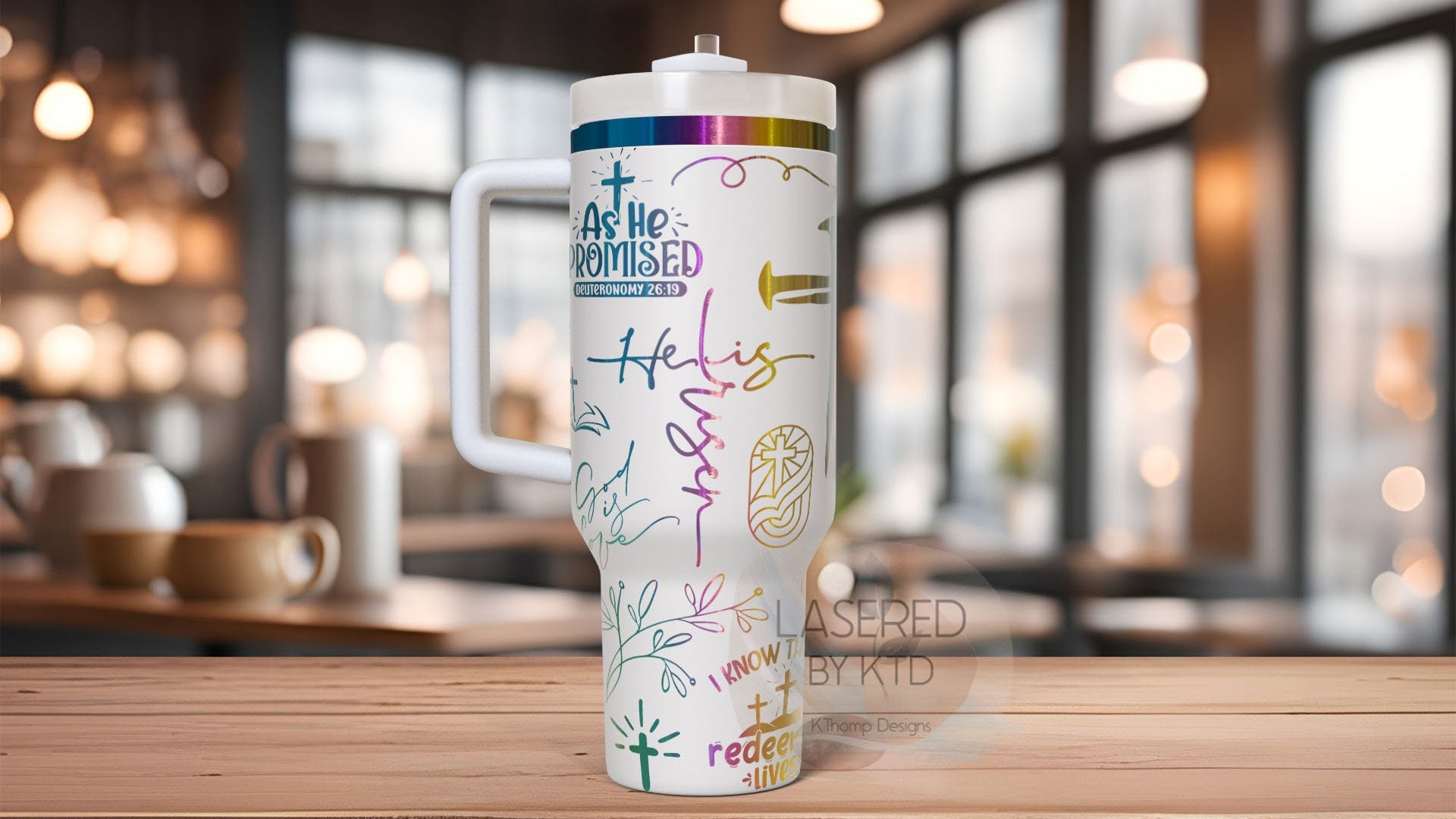 Religious Easter Jesus Holiday Tumbler Wrap SVG | 40oz Laser Engraving File | Rotary Ready Digital Design | Seasonal SVG
