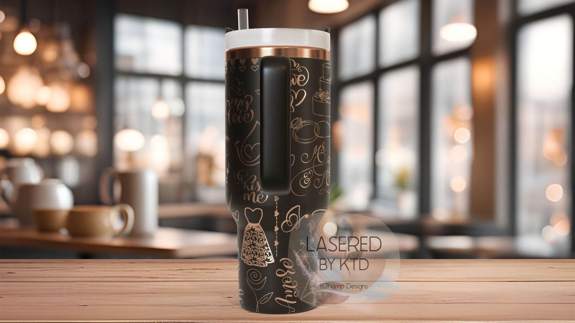 Wedding Bride Marriage Tumbler Wrap SVG | 40oz Laser Engraving File | Rotary Ready Digital Design | Graduation Wedding SVG