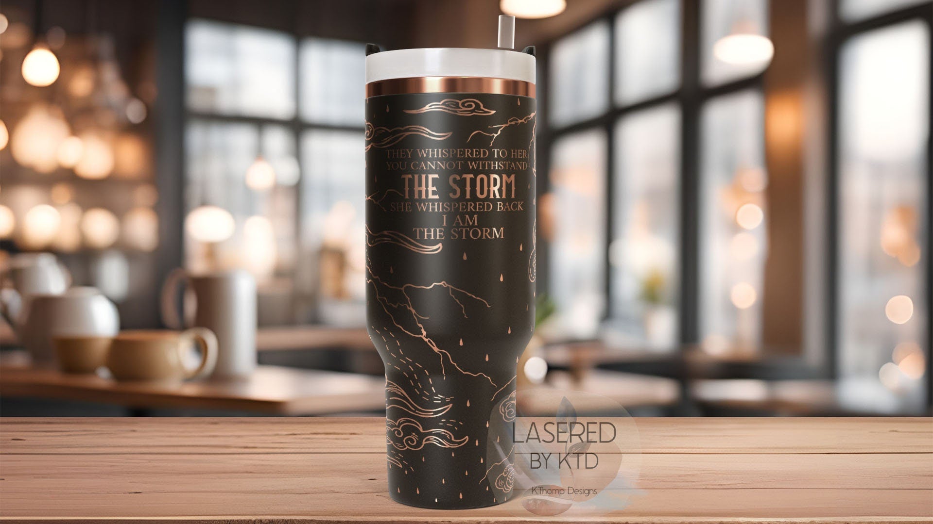 I Am The Storm Tumbler Wrap SVG | 40oz Laser Engraving File | Rotary Ready Digital Design | Support Awareness SVG