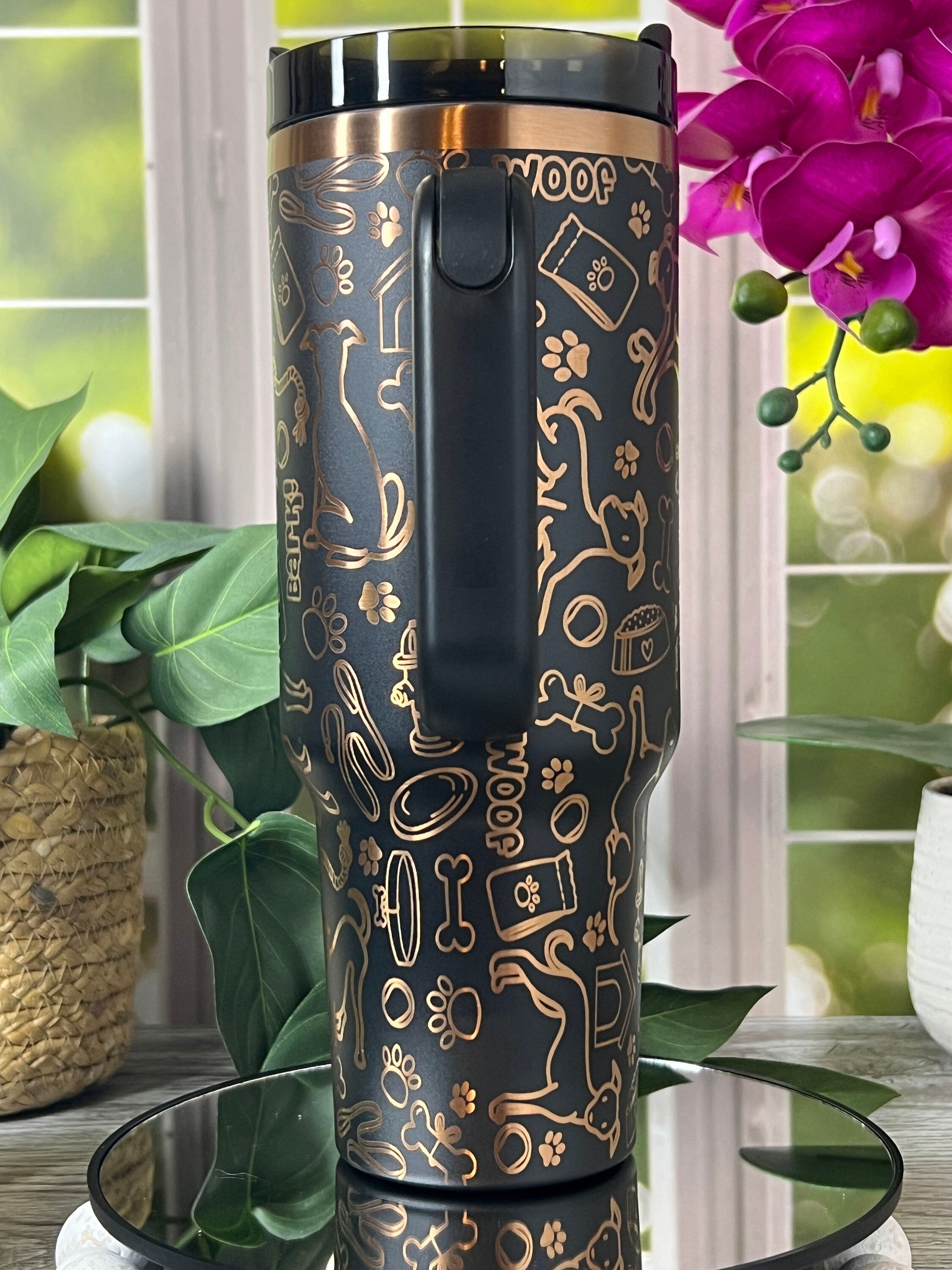 Greyhound Whippit Tumbler Wrap SVG | 40oz Laser Engraving File | Rotary Engrave Digital Design | Dog Lover Gift