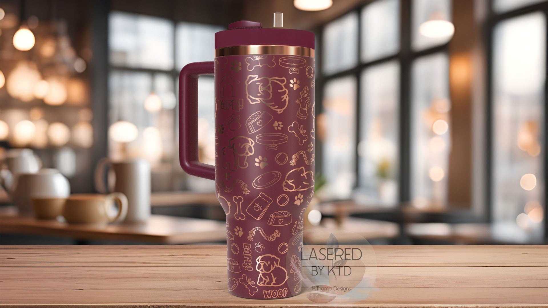 Bulldogs Tumbler Wrap SVG | 40oz Laser Engraving File | Rotary Engrave Digital Design | Dog Lover Gift