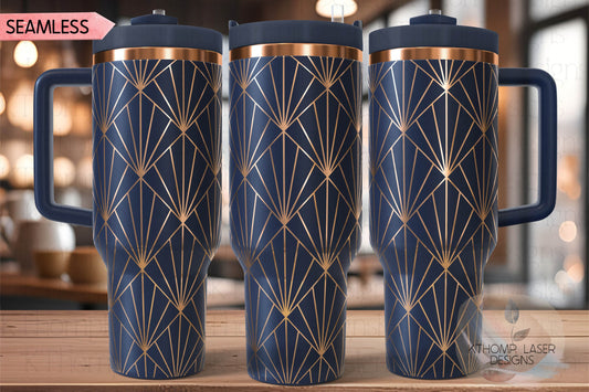 Abstract Leaves Pattern Tumbler Wrap SVG | 40oz Laser Engraving File | Rotary Ready Digital Background SVG