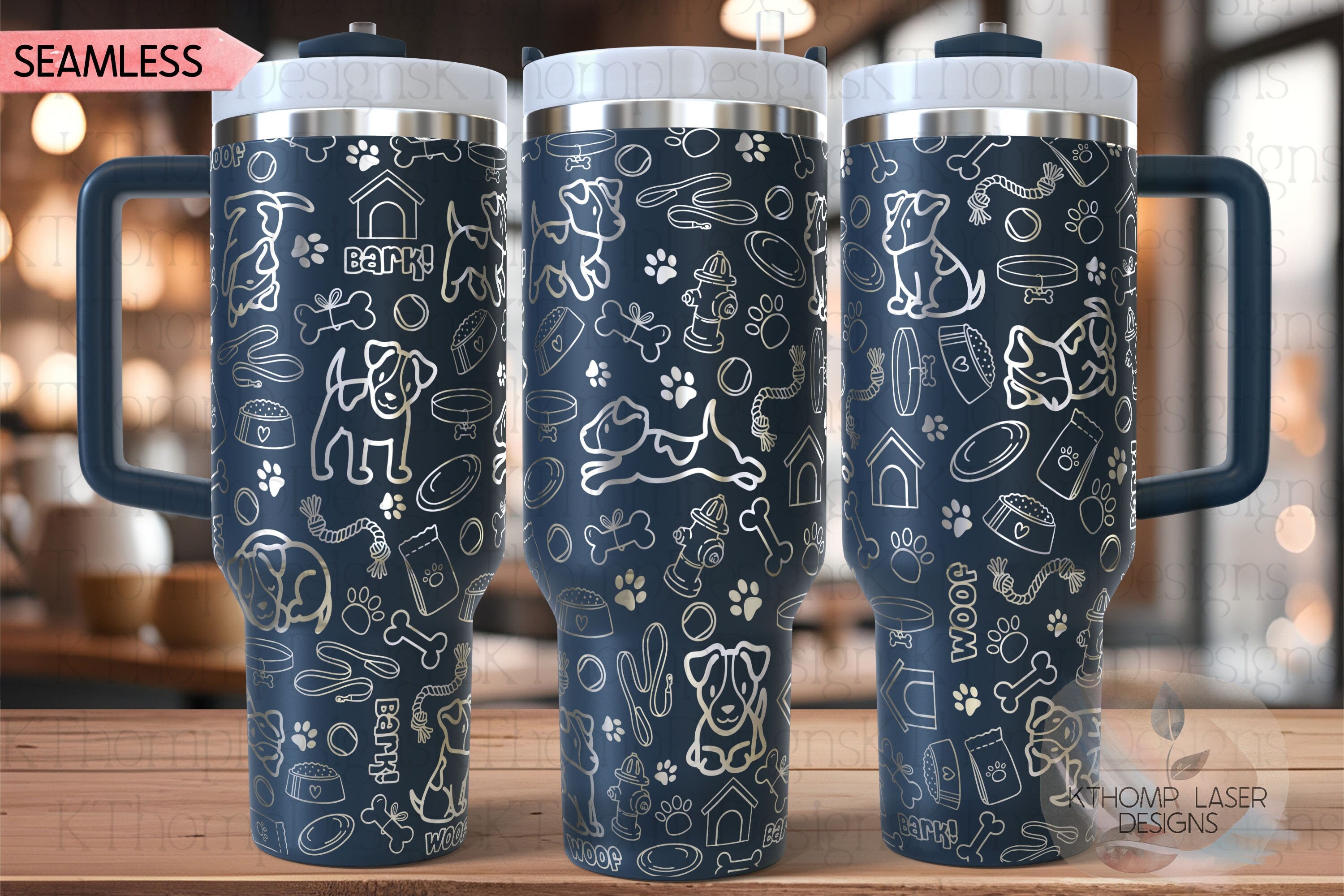 Jack Russell Tumbler Wrap SVG | 40oz Laser Engraving File | Rotary Engrave Digital Design | Dog Lover Gift